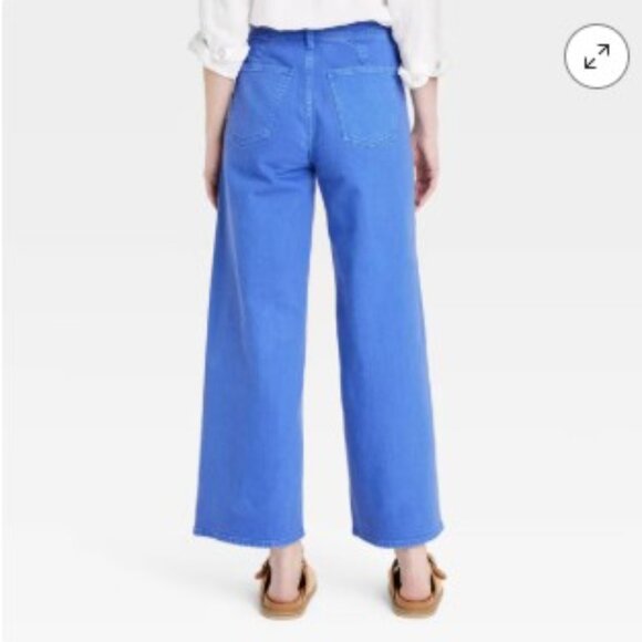 NWT - High-Rise Sailor Wide Leg Ankle Jeans - Picture 3 of 3